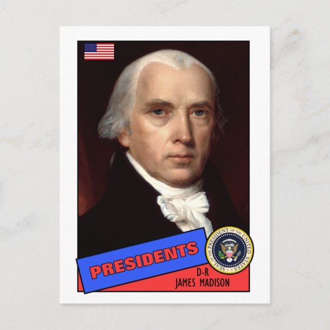 James Madison Baseball Card Postkarte (Vorderseite)