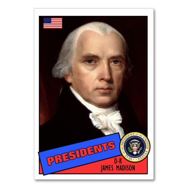 James Madison Baseball Card Tischnummer (Vorderseite)