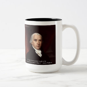 James Madison "Distrust Power" - Geschenke zum Zit Zweifarbige Tasse