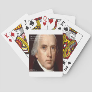 James Madison "Misstraue der Macht" Weisheitszitat Spielkarten