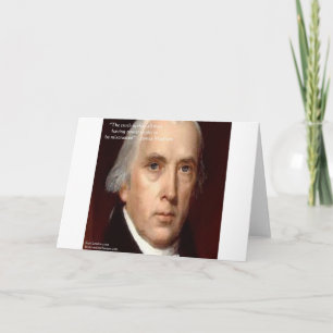 James Madison "Misstrauen Power"Zitat zur Weisheit Karte