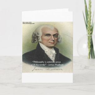 James Madison "Philosophie/gesunder Menschenversta Karte