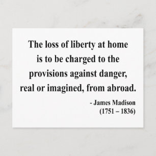 James Madison Quote 3a Postkarte
