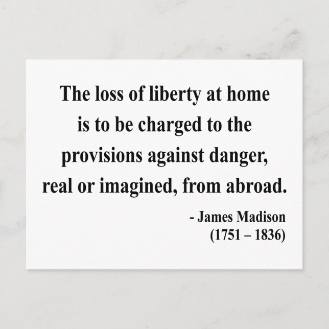 James Madison Quote 3a Postkarte (Vorderseite)