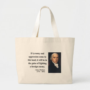 James Madison-Zitat 2b Jumbo Stoffbeutel