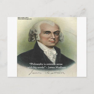 James Madison Zitat "Philosophie/gesunder Menschen Postkarte