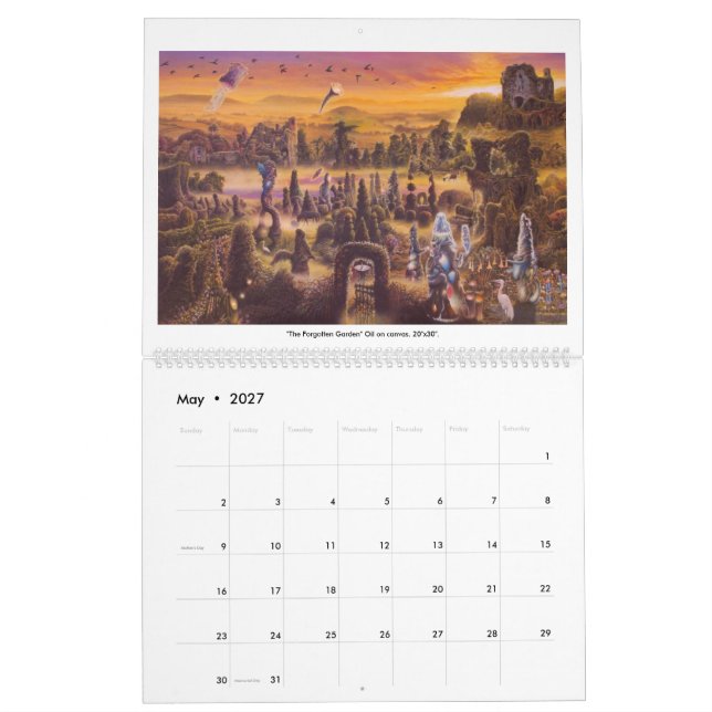 James McCarthy-Surrealismus und die Landschaft Kalender (Mai 2027)