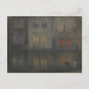 James McNeill Whistler - Nocturne - Black and Red Postkarte