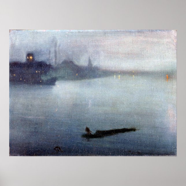James McNeill Whistler Nocturne in Blue und Silver Poster (Vorne)