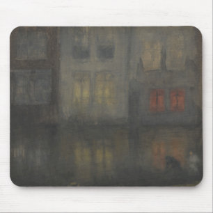 James McNeill Whistler - Nocturne - Schwarz und Ro Mousepad