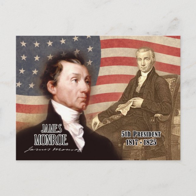 James Monroe - 5. Präsident der USA Postkarte (Vorderseite)