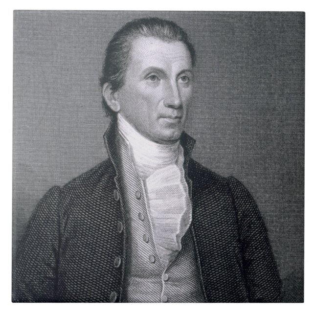 James Monroe, graviert durch Asher Brown Durand Fliese (Vorderseite)