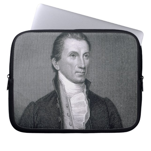 James Monroe, graviert durch Asher Brown Durand Laptopschutzhülle (Vorderseite)