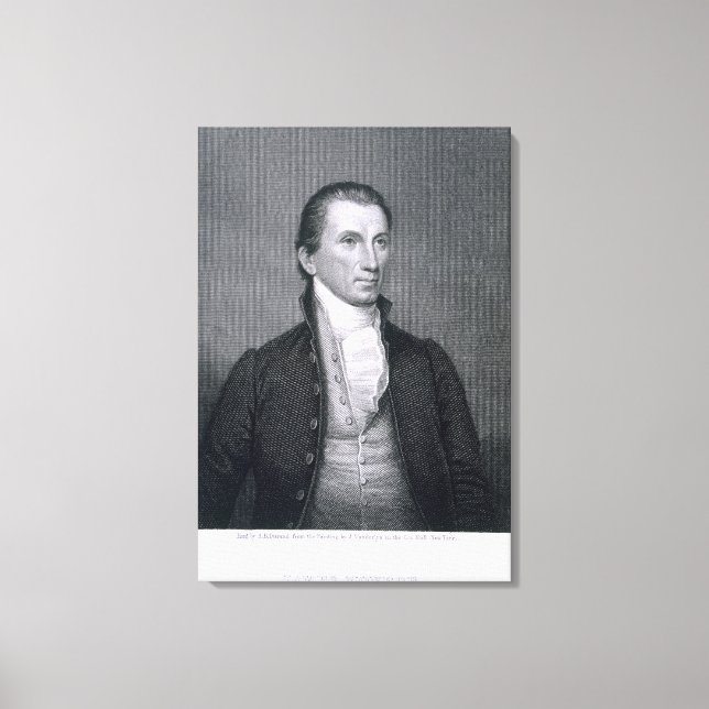 James Monroe, graviert von Asher Brown Durand (179 Leinwanddruck (Vorderseite)