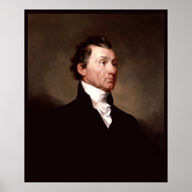 James Monroe White House US-Präsident Portrait Poster (Vorne)
