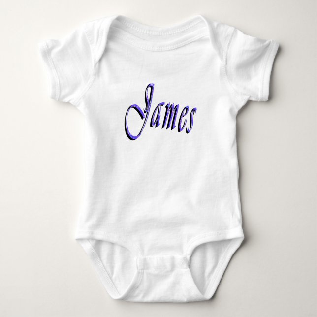 James, Name, Logo, Baby-Cotton-Bodysuit Baby Strampler (Vorderseite)