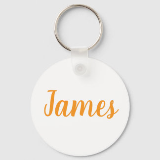 James name Metal ring keychain Schlüsselanhänger