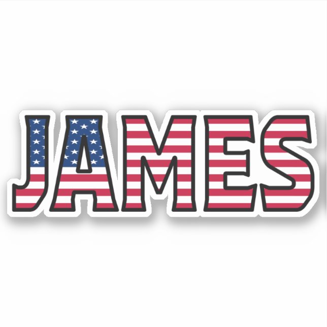 James Name Vorname USA Sticker Stickerset (Vorderseite)