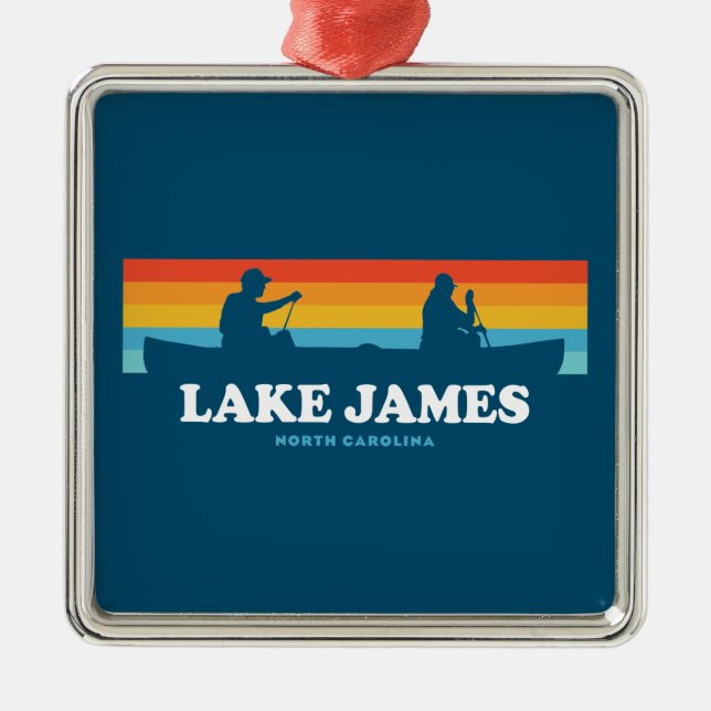 James North Carolina Canoe Ornament Aus Metall (Vorne)