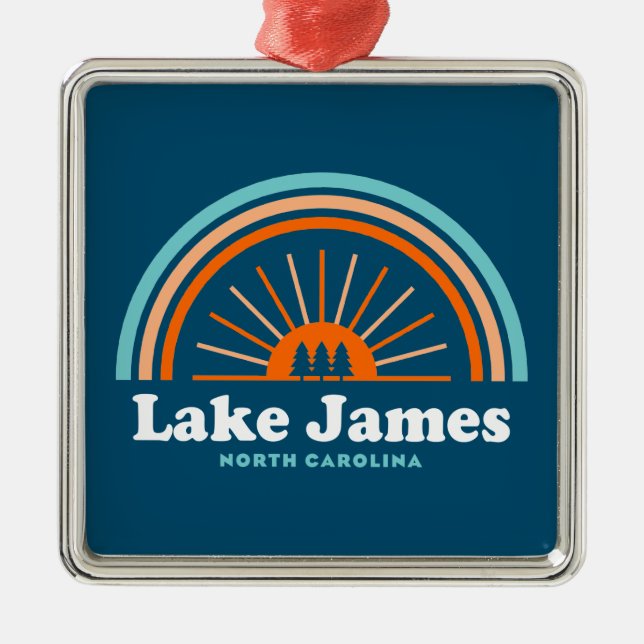 James North Carolina Rainbow Ornament Aus Metall (Vorne)