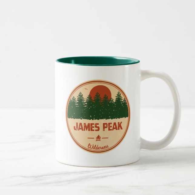 James Peak Wilderness Colorado Zweifarbige Tasse (Rechts)