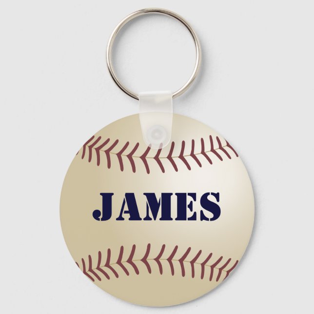 James Personalisiert Baseball Keychain Schlüsselanhänger (Vorderseite)