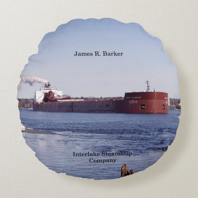 James R. Barker Rundkissen Rundes Kissen (Vorderseite)