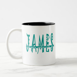 James Rechtschreibung und Bedeutungen Zweifarbige Tasse