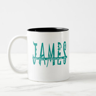 James Rechtschreibung und Bedeutungen Zweifarbige Tasse