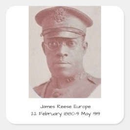 James Reese Europe Quadratischer Aufkleber