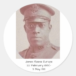 James Reese Europe Runder Aufkleber