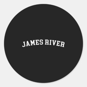 James River Runder Aufkleber