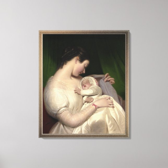James Sants Ehefrau Elisabeth mit Tochter Mary Leinwanddruck (Vorderseite)