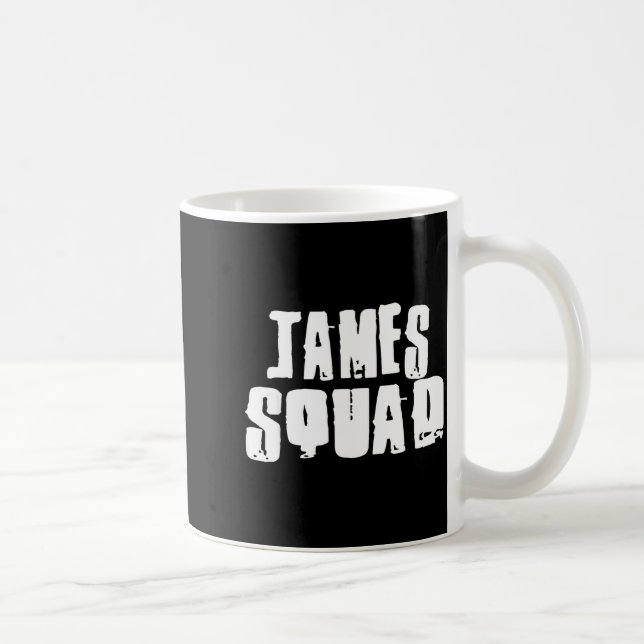 James Squad Name Funny James  Kaffeetasse (Rechts)
