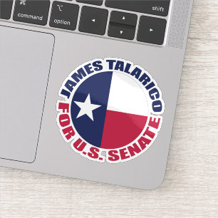 James Talarico für den US-Senat Texas-Flagge Lapto Aufkleber