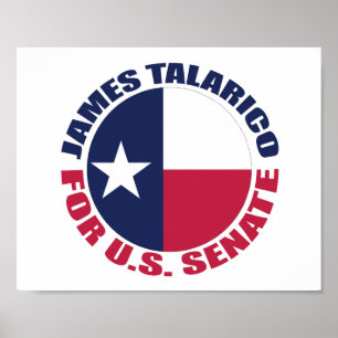 James Talarico für den US-Senat Texas-Flagge Poster