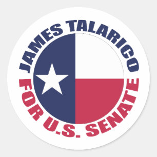 James Talarico für den US-Senat Texas-Flagge Runder Aufkleber