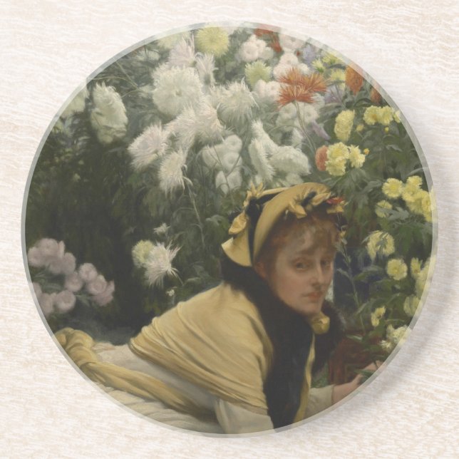 James Tissot Chrysanthemums Getränkeuntersetzer (Vorne)