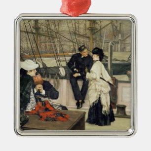 James Tissot   der Kapitän und der Kamerad, 1873 Silbernes Ornament