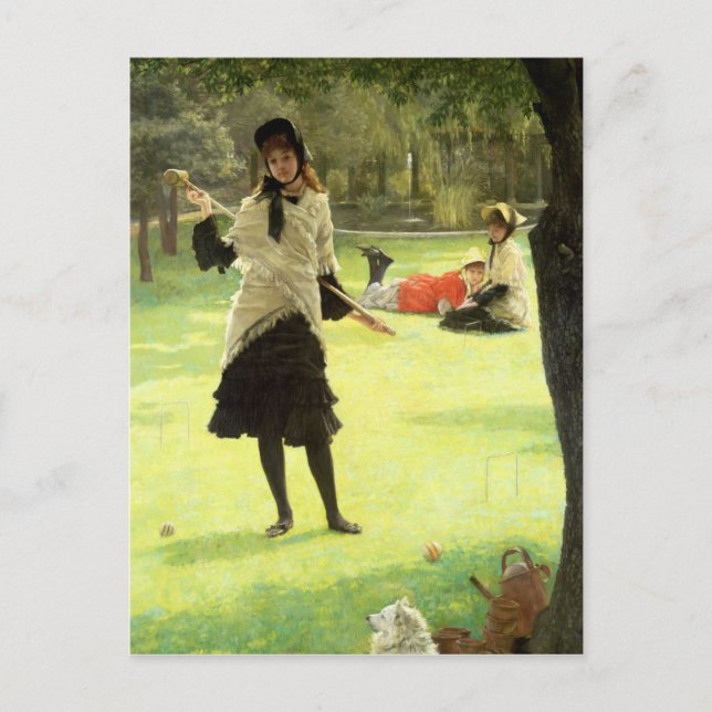 James Tissot | Krokett, c.1878 Postkarte (Vorderseite)
