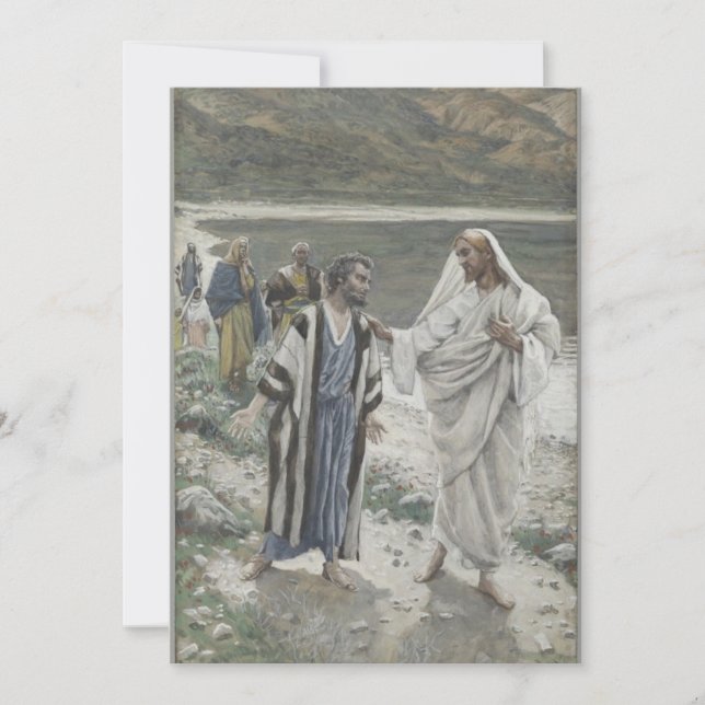 James Tissot - Meine Lämmer Gefüttert Einladung (Vorderseite)