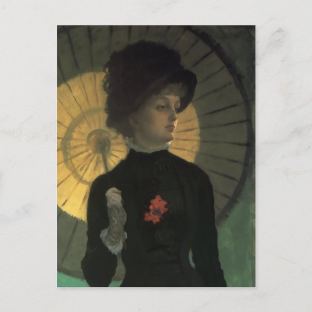James Tissot Newton Parasol Postcard Postkarte (Vorderseite)