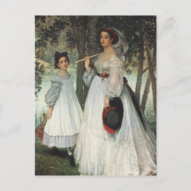 James Tissot | The Two Sisters: Portrait, 1863 Postkarte (Vorderseite)
