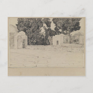James Tissot über die Rückseite der Moschee von Om Postkarte