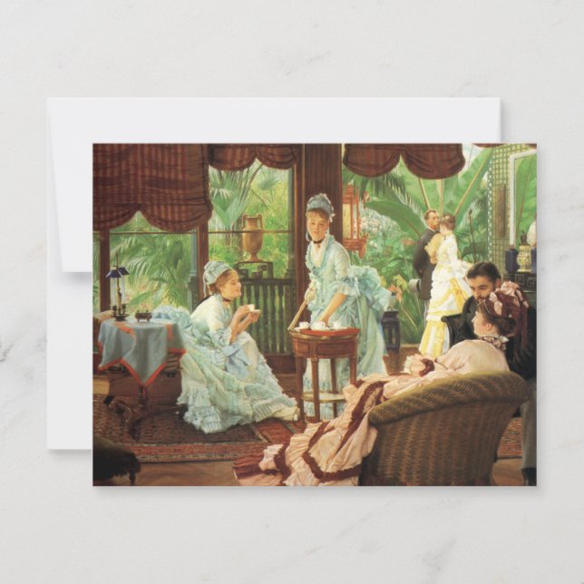 James Tissot Viktorianisch Tee-Party Einladungen (Vorderseite)