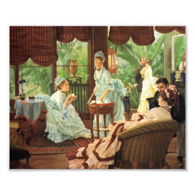 James Tissot Viktorianisch Tee Party Print Fotodruck (Vorne)