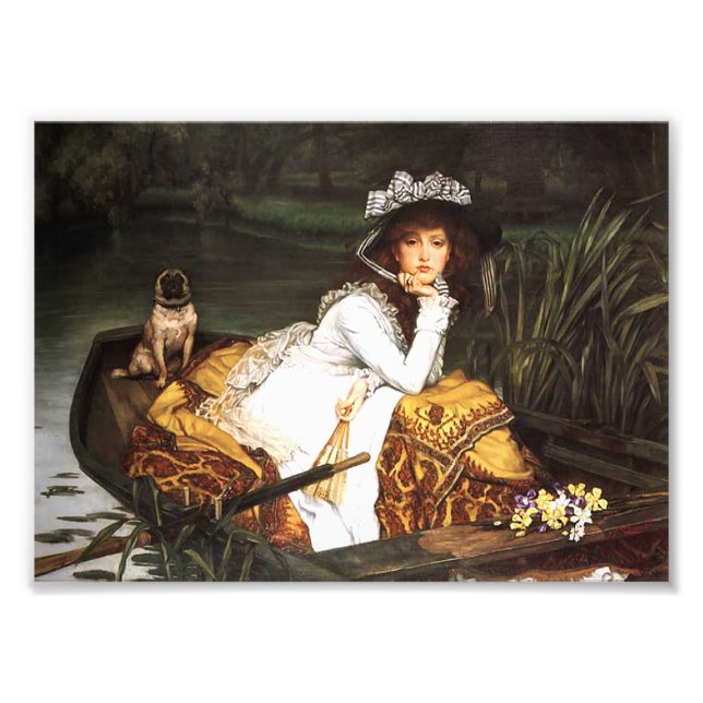 James Tissot Young Lady in einer Bootsdruckerei Fotodruck (Vorne)