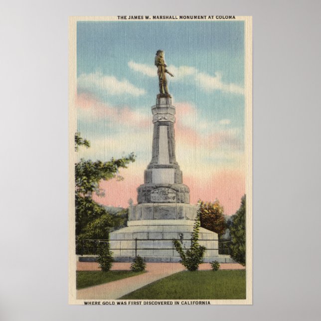 James W. Marshall Monument View # 1 Poster (Vorne)