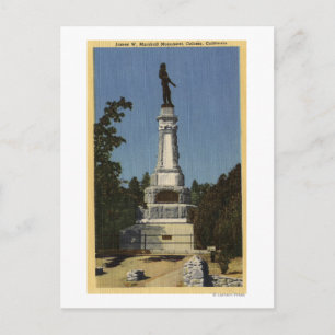 James W. Marshall Monument View # 2 Postkarte