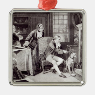 James Watt, der mit Dampf spielt Silbernes Ornament